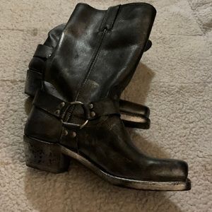 Frye Square Toe Harness Boots Motorcycle W 8 M